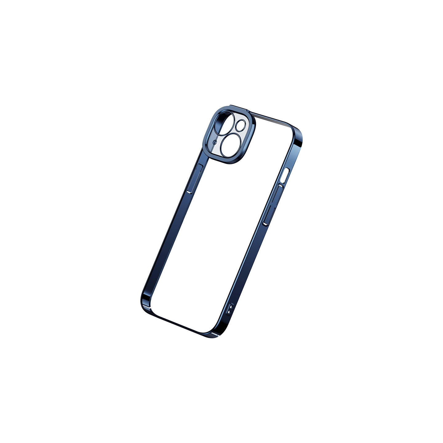 Baseus Glitter Transparent Case and Tempered Glass set for iPhone 14 Plus (blue)