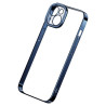 Baseus Glitter Transparent Case and Tempered Glass set for iPhone 14 Plus (blue)