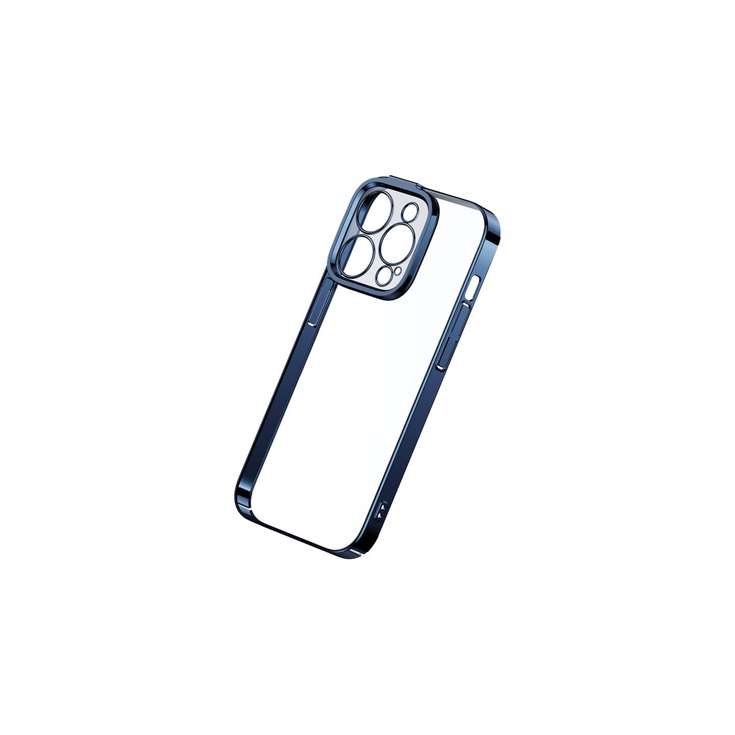 Baseus Glitter Transparent Case and Tempered Glass set for iPhone 14 Pro (blue)