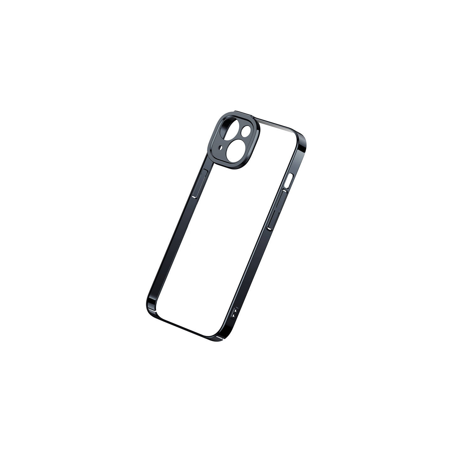 Baseus Glitter Transparent Case and Tempered Glass set for iPhone 14 Plus (black)