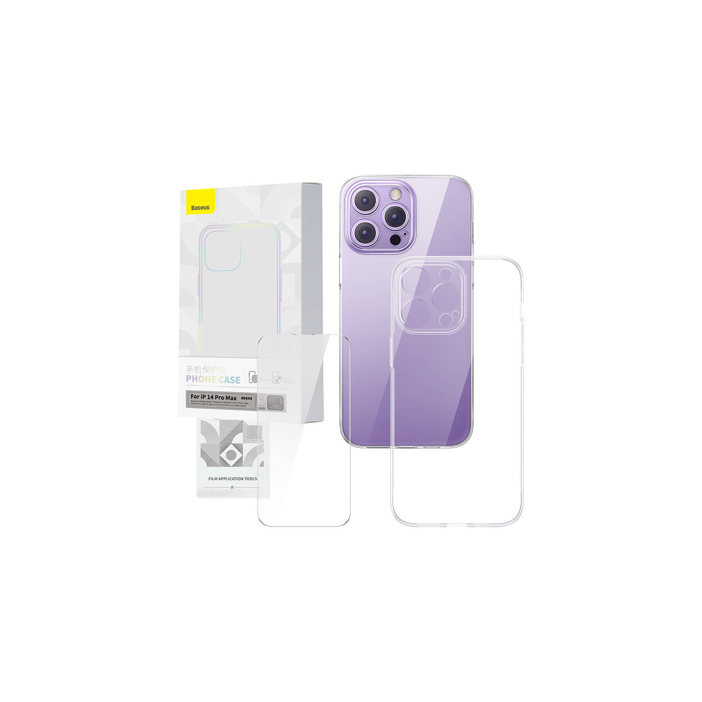 Transparent Case and Tempered Glass set Baseus Corning for iPhone 14 Pro Max