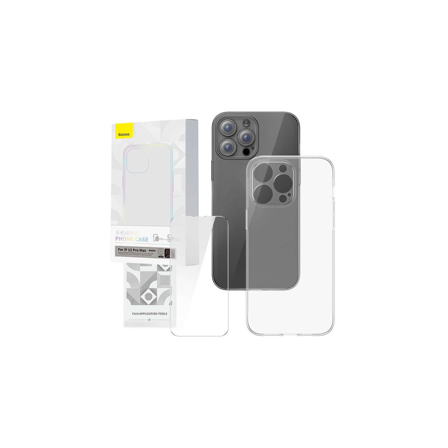 Transparent Case and Tempered Glass set Baseus Corning for iPhone 12 Pro Max