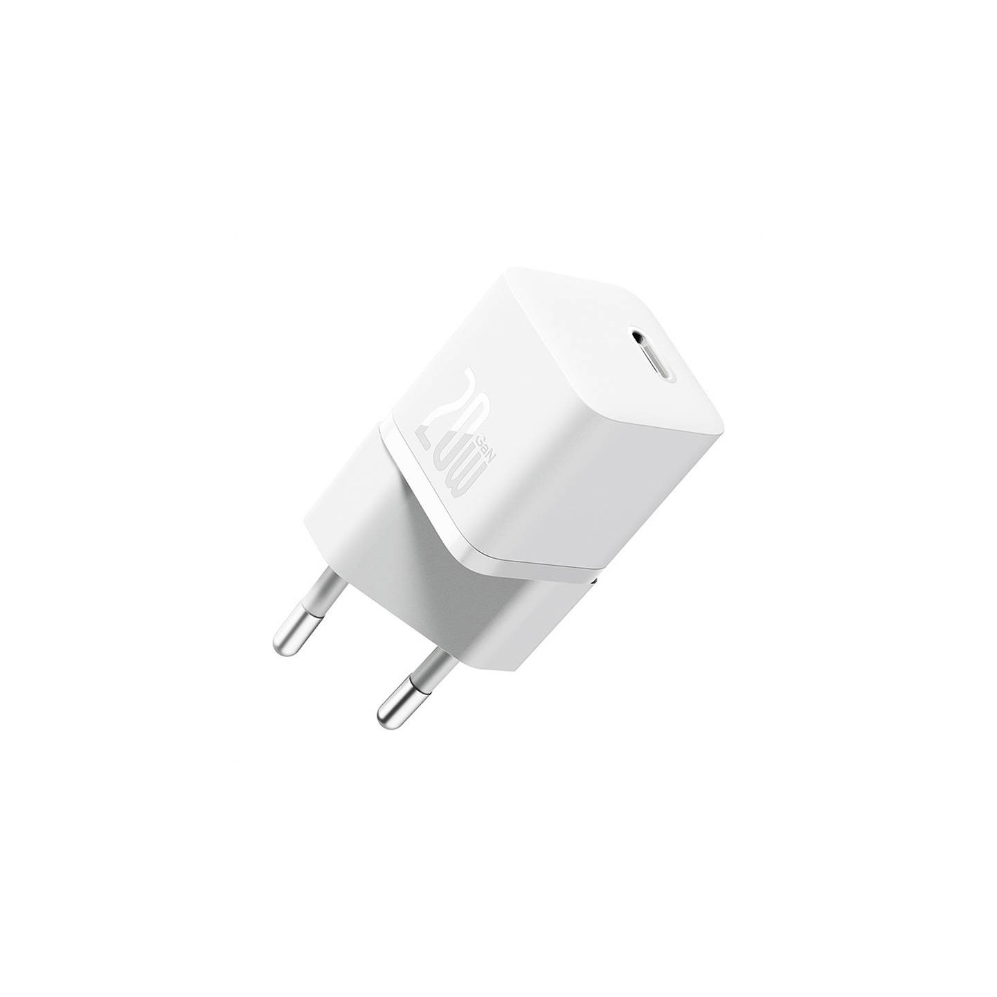 Mini wall charger Baseus GaN5 20W (white)