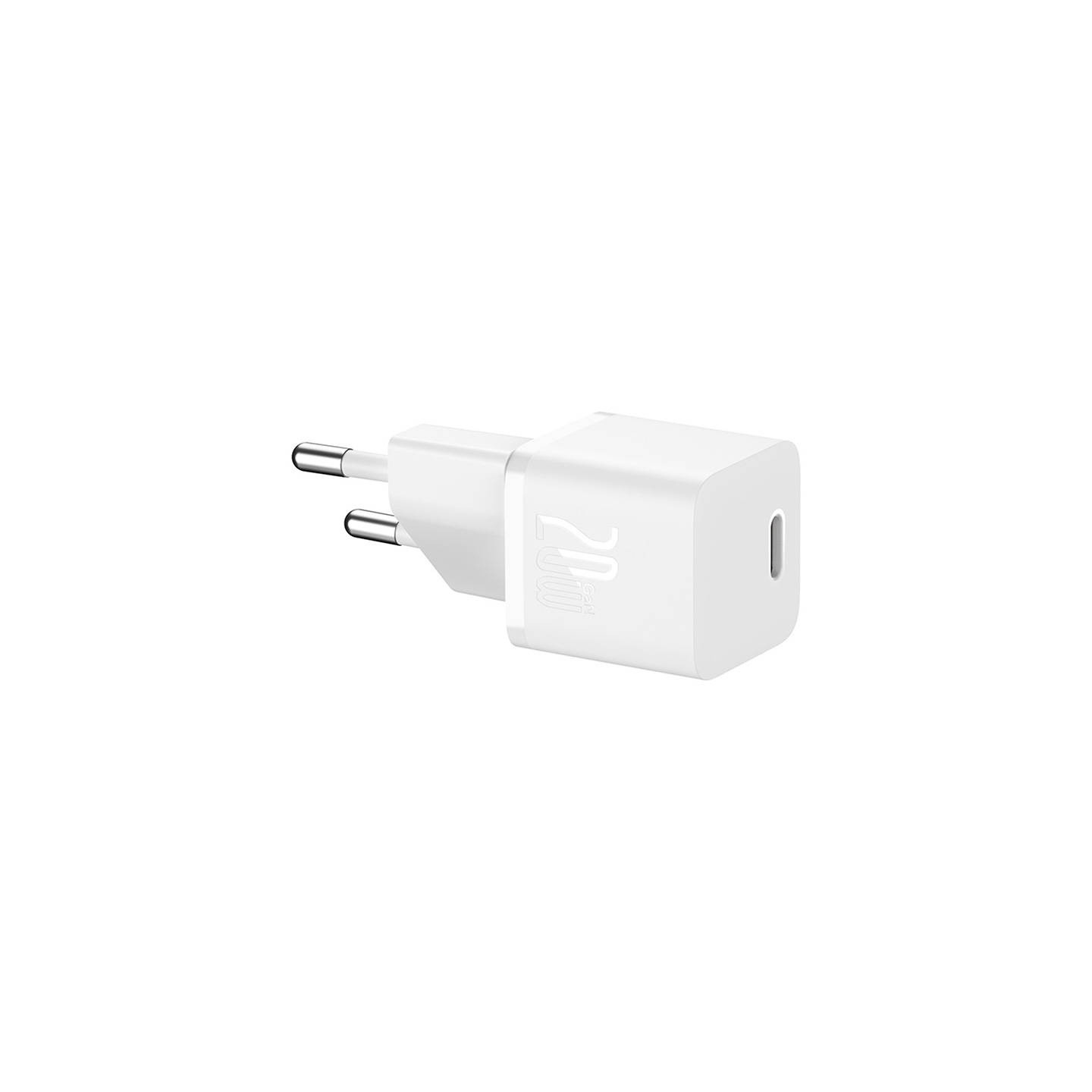 Mini wall charger Baseus GaN5 20W (white)