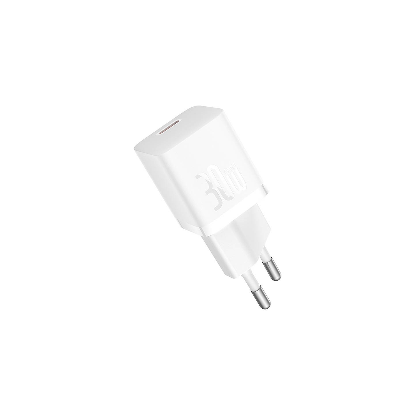 Mini wall charger Baseus GaN5 30W (white)