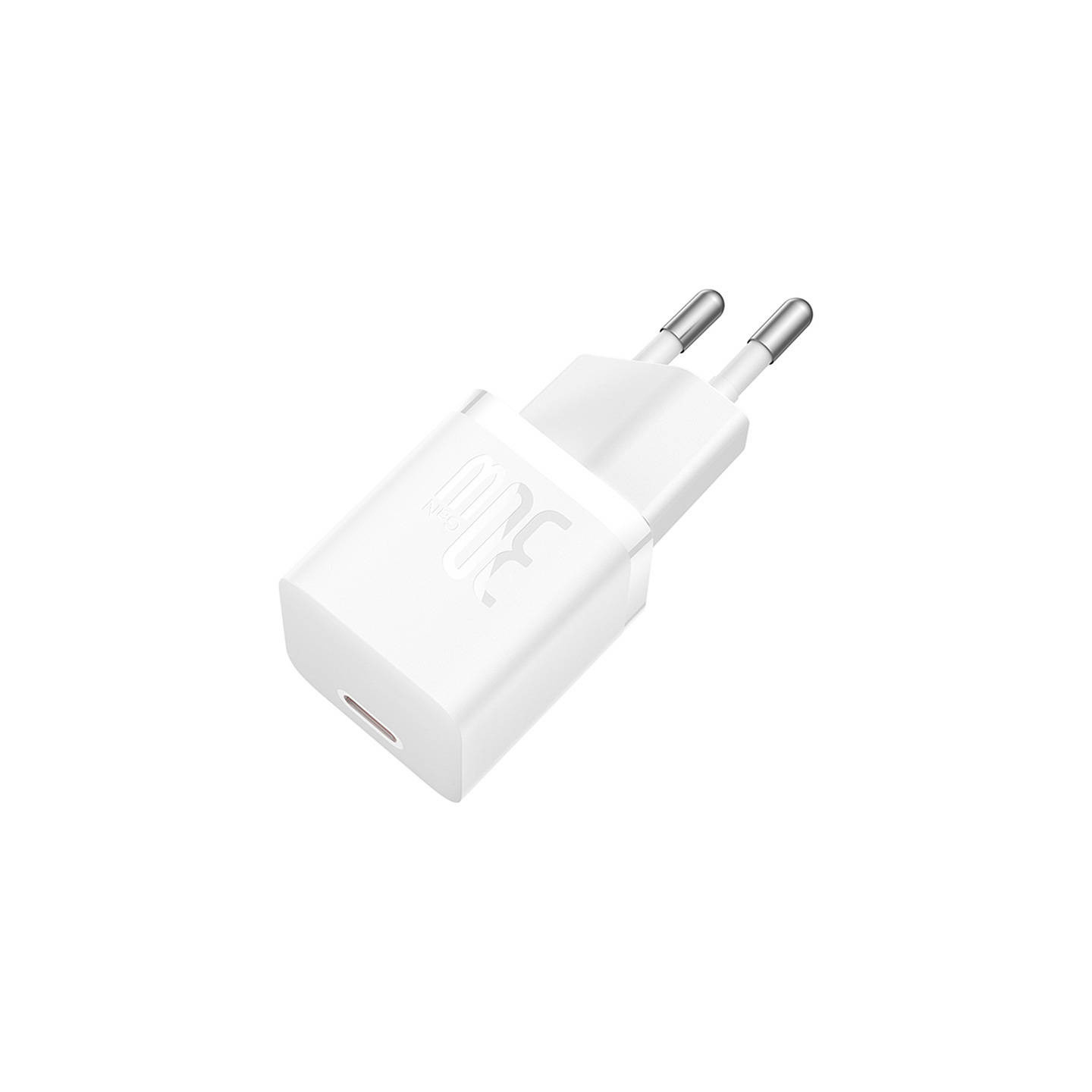 Mini wall charger Baseus GaN5 30W (white)