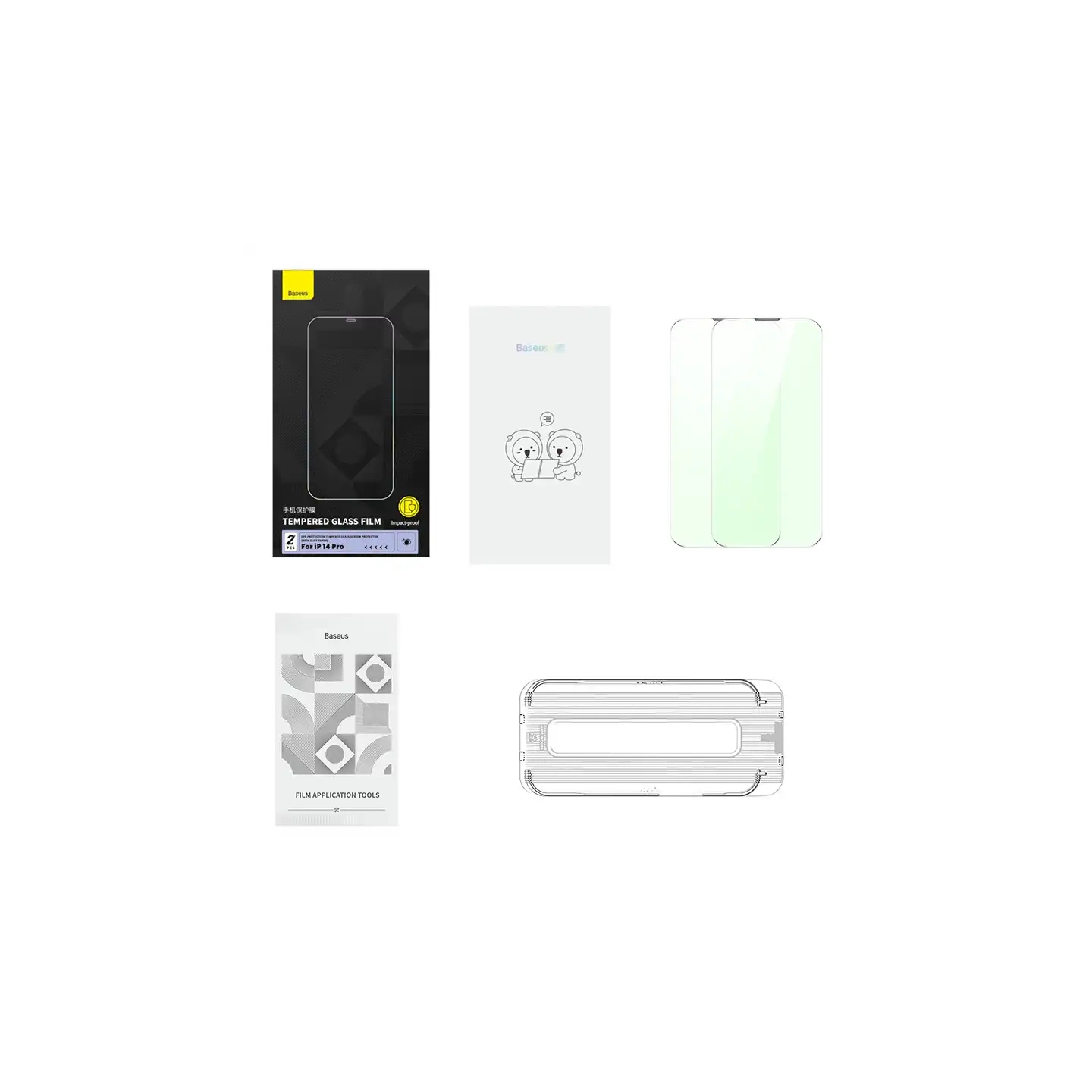 Tempered glass with eye protection filter Baseus Crystal Series iPhone 14 PRO