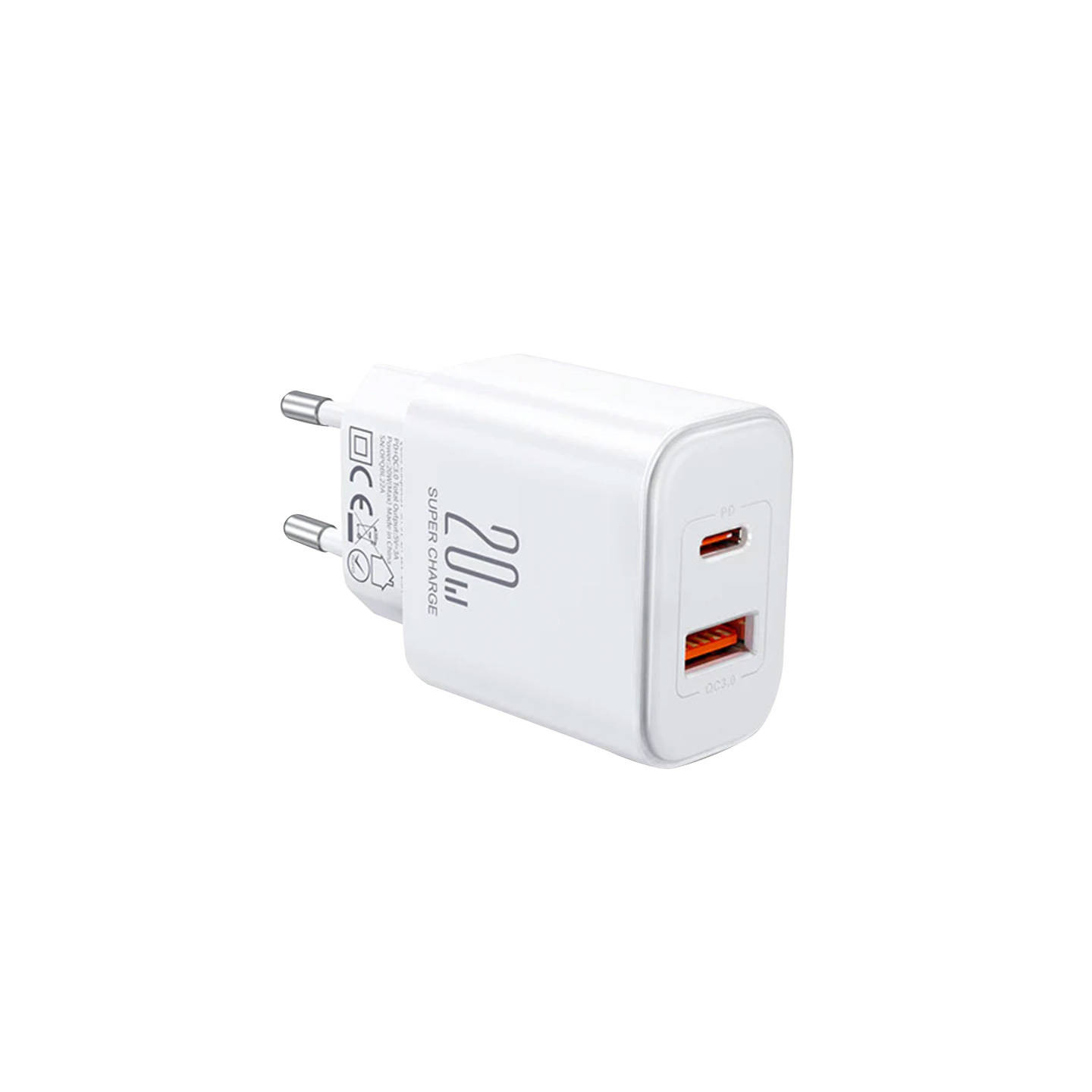 Charger Joyroom JR-TCF05 Flash, 20W + C to L Cable 1m (White)