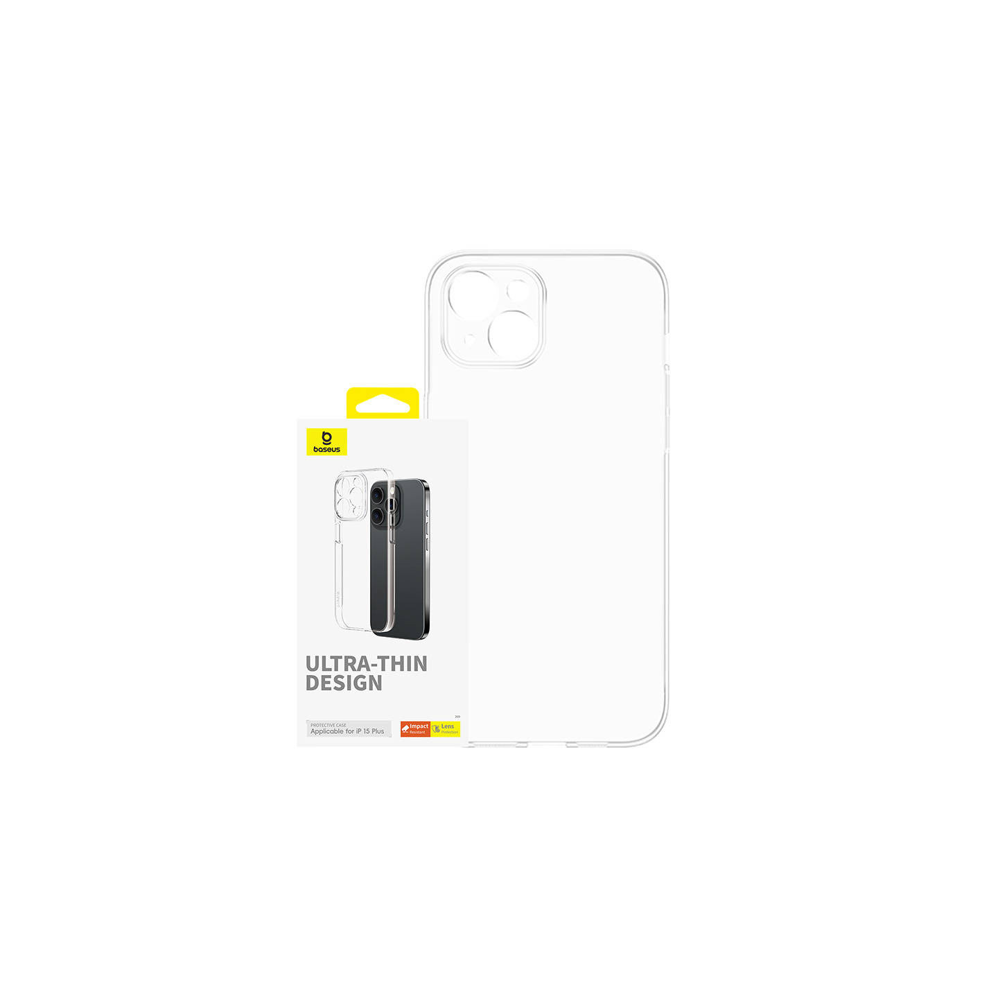 Phone Case for iPhone 15 Plus Baseus OS-Lucent Series (Clear)