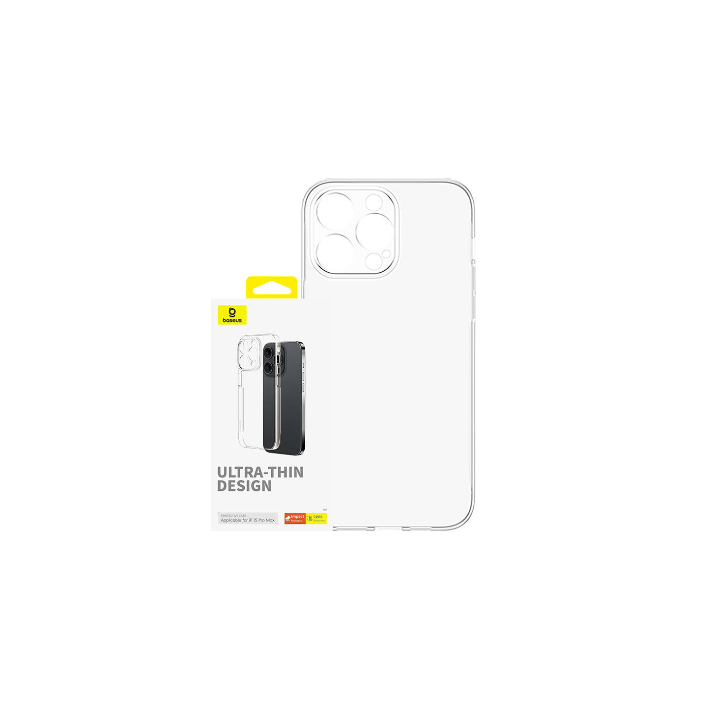 Phone Case for iPhone 15 ProMax Baseus OS-Lucent Series (Clear)