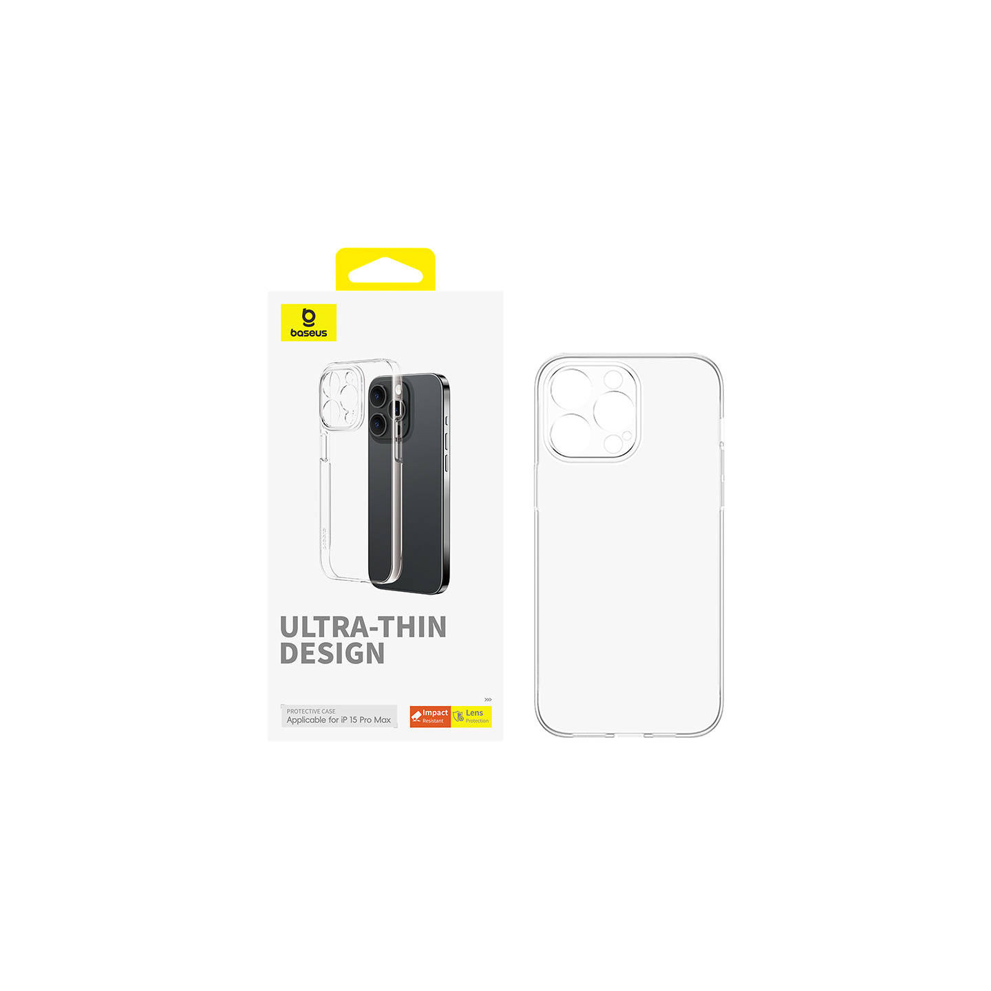 Phone Case for iPhone 15 ProMax Baseus OS-Lucent Series (Clear)