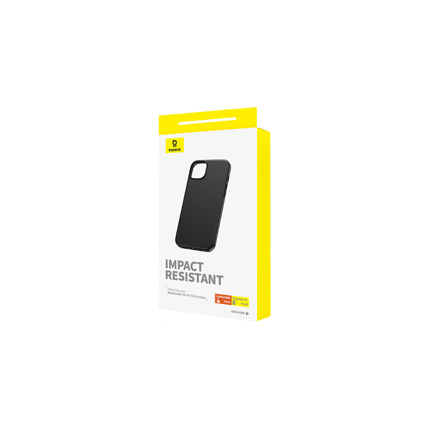Phone Case for iPhone 15 ProMax Baseus Fauxther Series (Black)