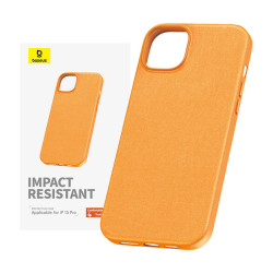 View product Phone Case for iPhone 15 ProMax Baseus Fauxther Series (Orange)