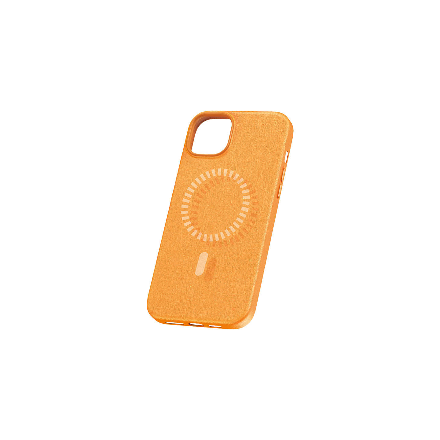 Magnetic Phone Case for iPhone 15 Plus Baseus Fauxther Series (Orange)