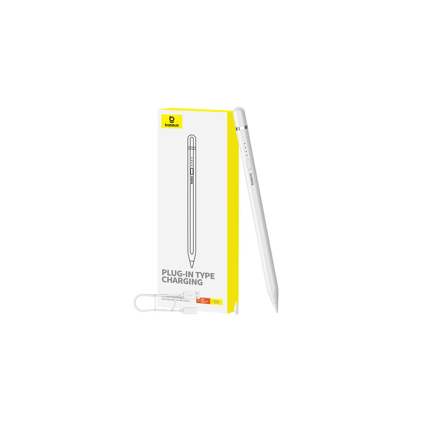 Active stylus Baseus Smooth Writing Series with plug-in charging, lightning (White)