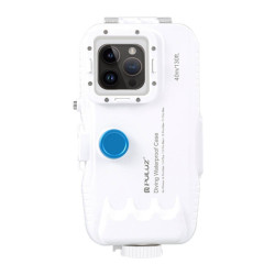 View product Puluz plastic waterproof case for iPhone 15 Plus/15 Pro Max/14 Plus/14 Pro Max/13 Pro Max/12 Pro Max/11 Pro Max (white)