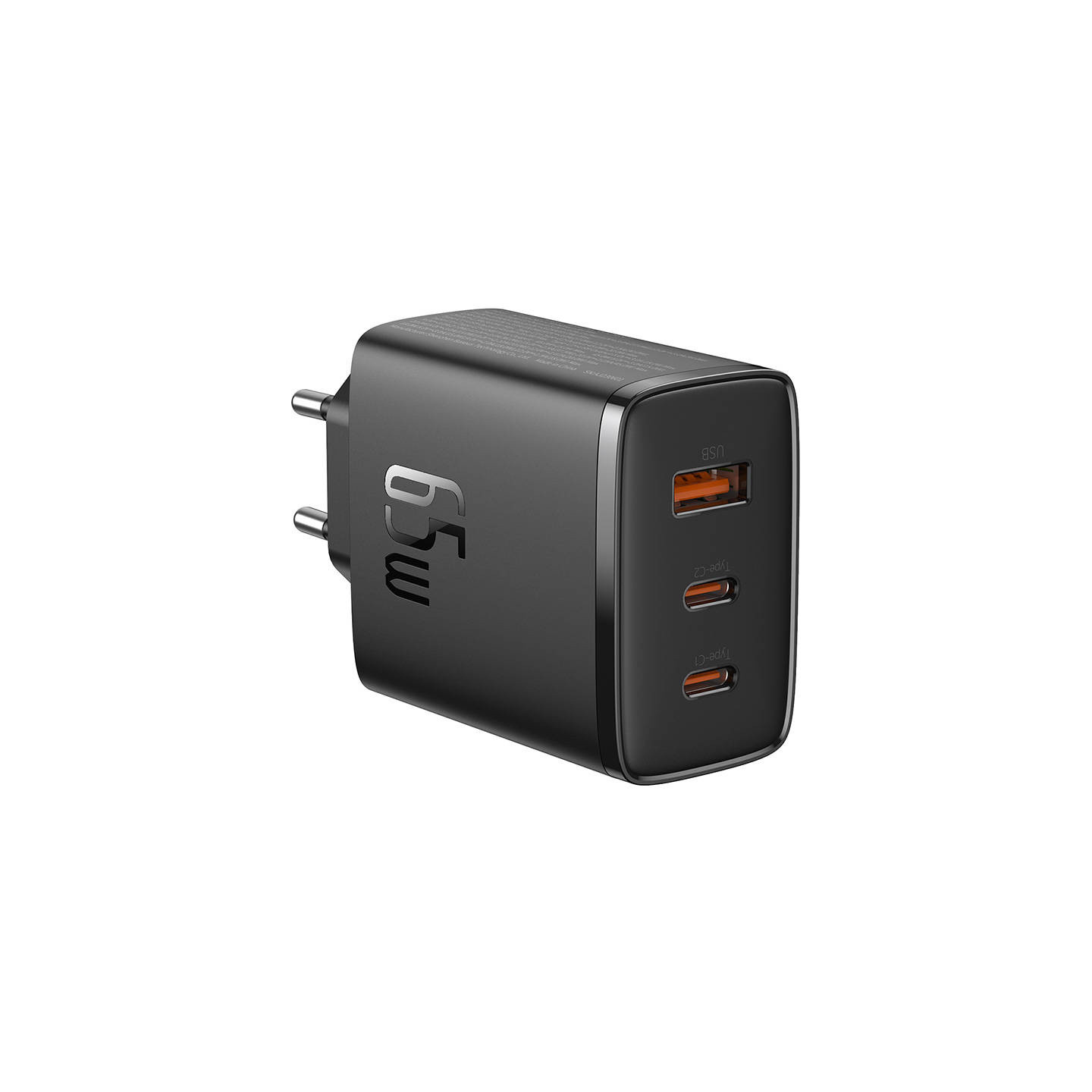 Wall charger Baseus OS-Cube Pro 2xUSB-C + USB, 65W (black)
