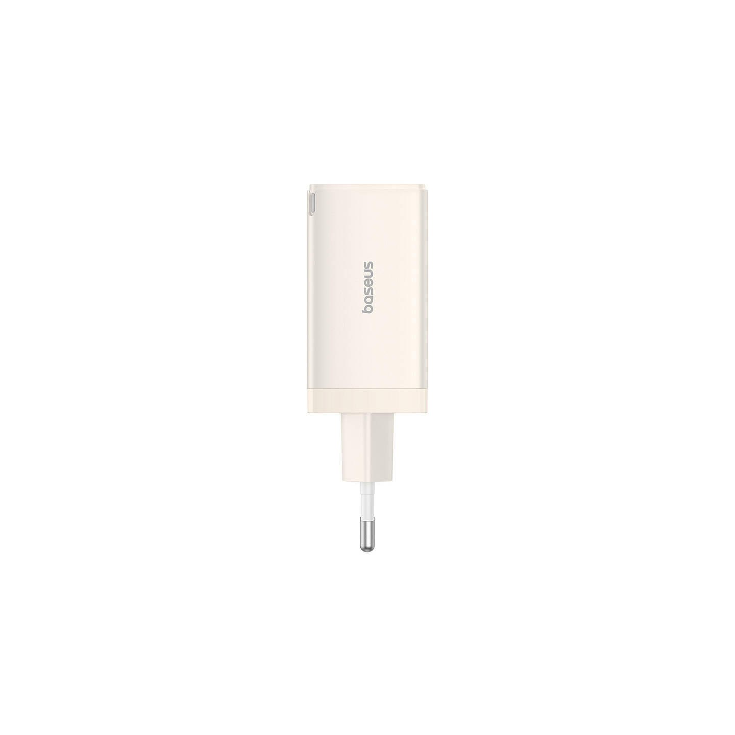 Wall charger Baseus GaN5 2x USB-C + USB, 65W + cable 1m (white)