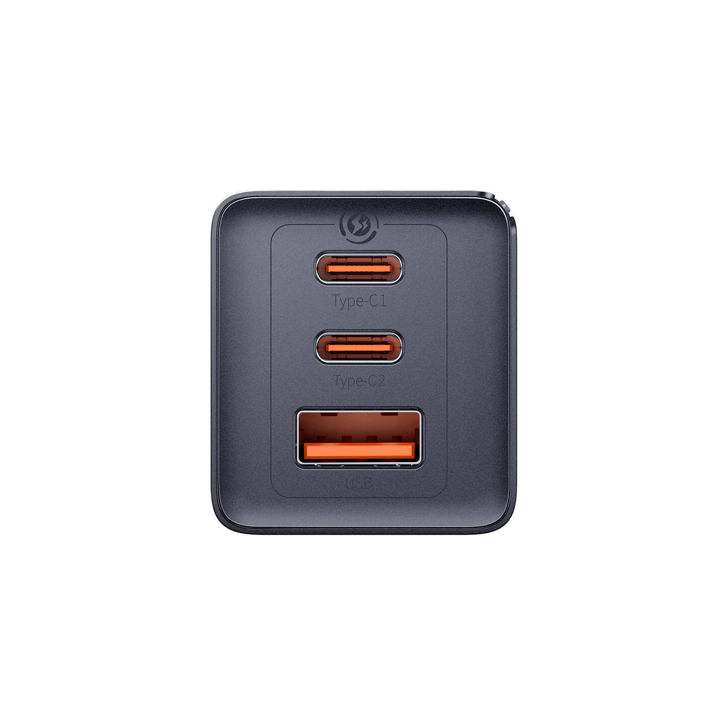 Wall charger Baseus GaN5 2x USB-C + USB, 65W + cable 1m (grey)