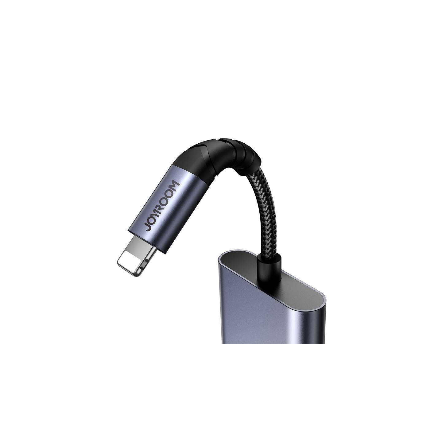 2-in-1 Audio adapter Joyroom SY-L01 Lightning to 3.5mm + Lightning (black)