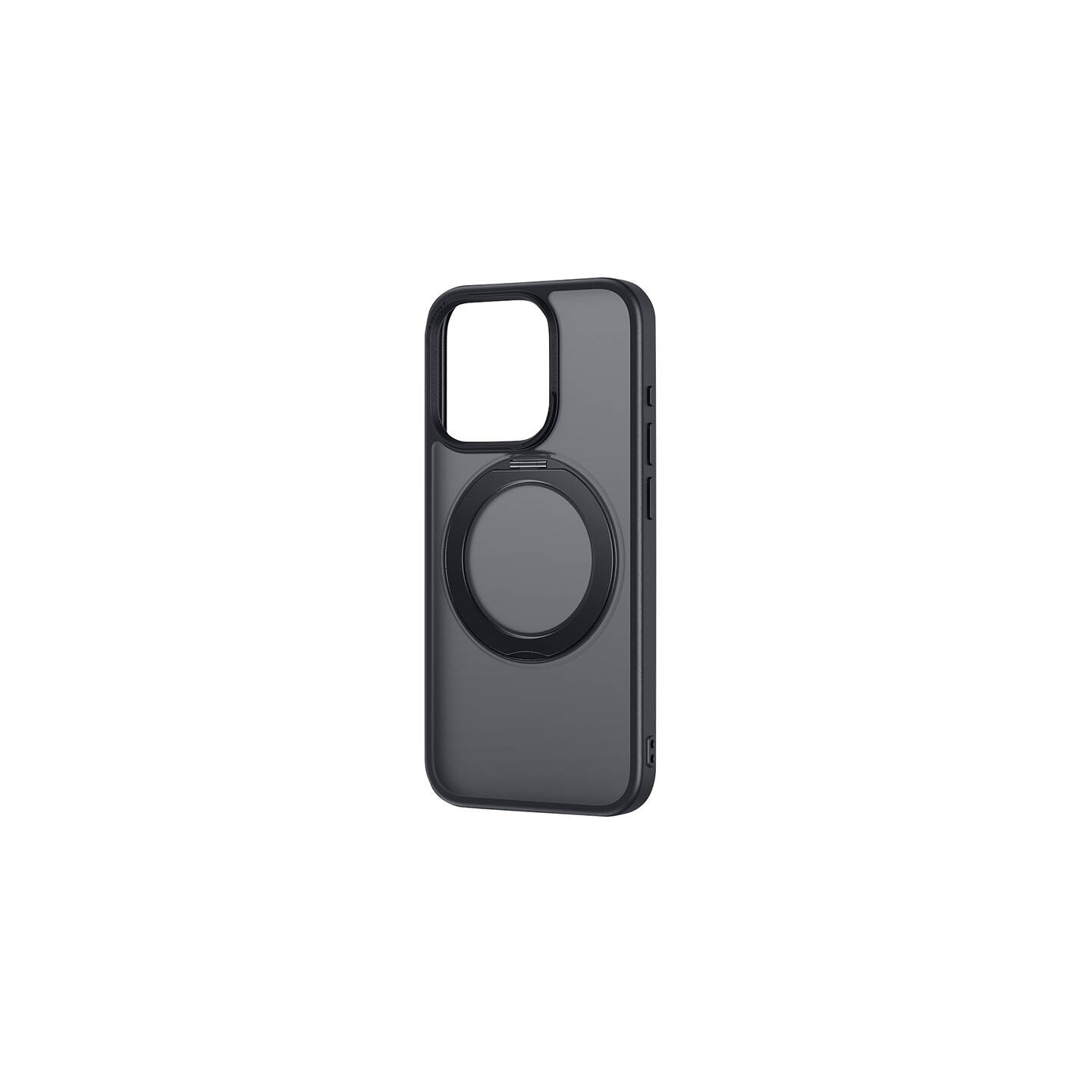 Phone Case with Stand Baseus SkyRing 360° for iP 15 +tempered-glass and cleaning kit (black)