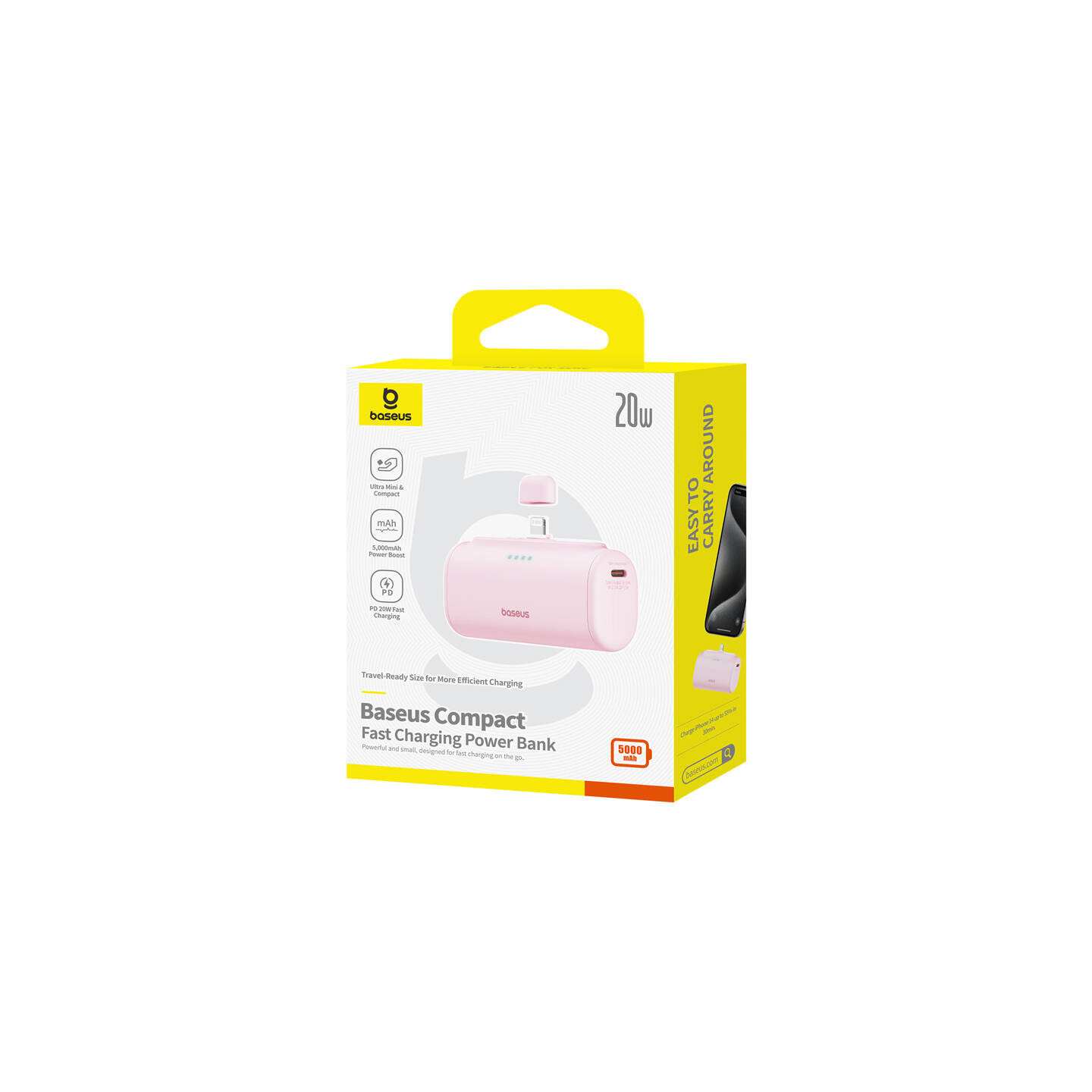 Powerbank OS-Baseus Compact IP 5000mAh 20W (pink)