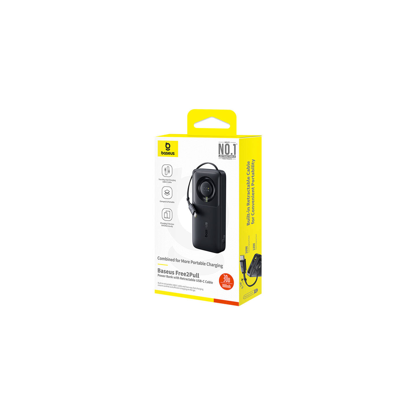 Powerbank Baseus OS Free2Pull 10000mAh 30W +cable (black)