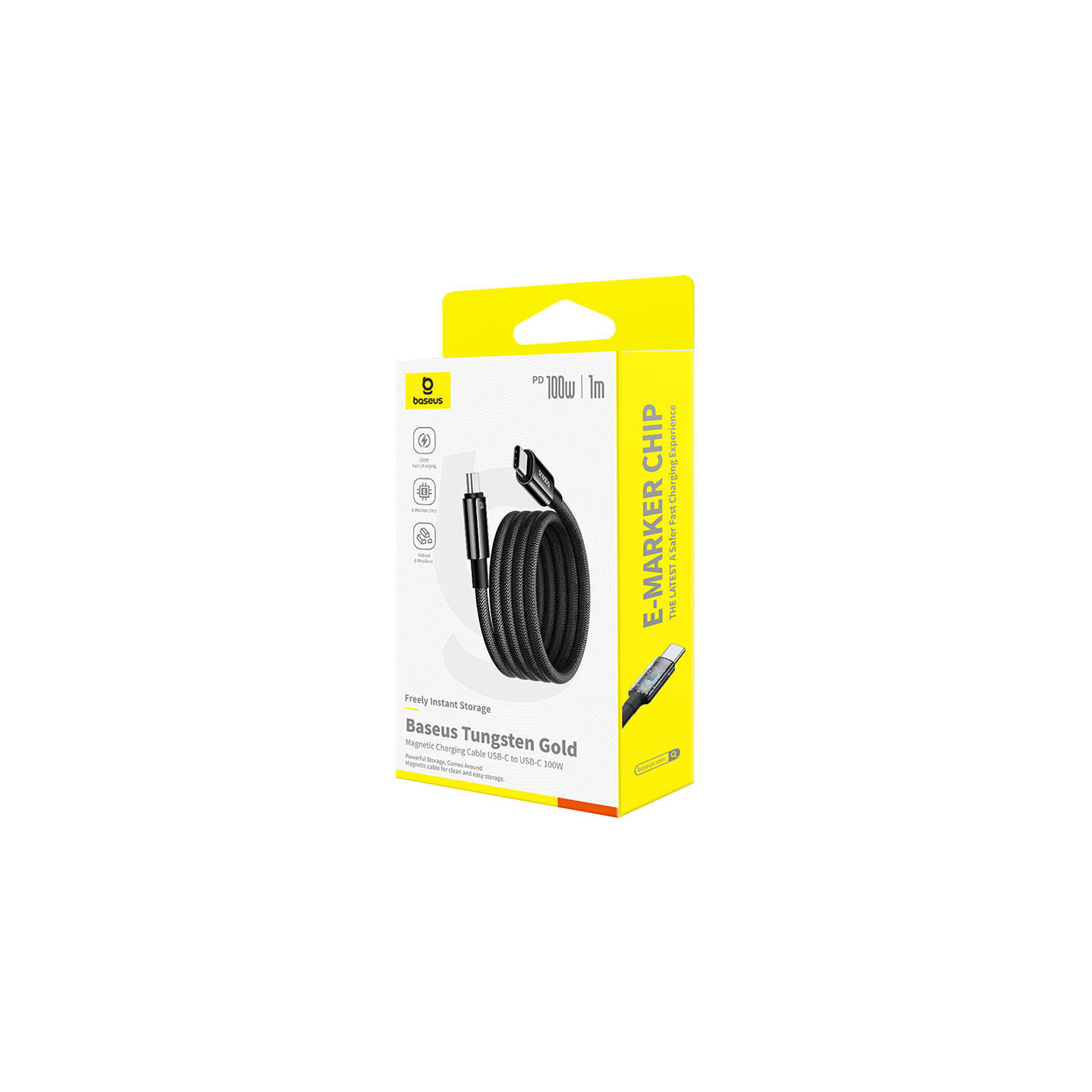 Baseus Tungsten Gold Charging Cable USB-C to USB-C 100W 1m (black)