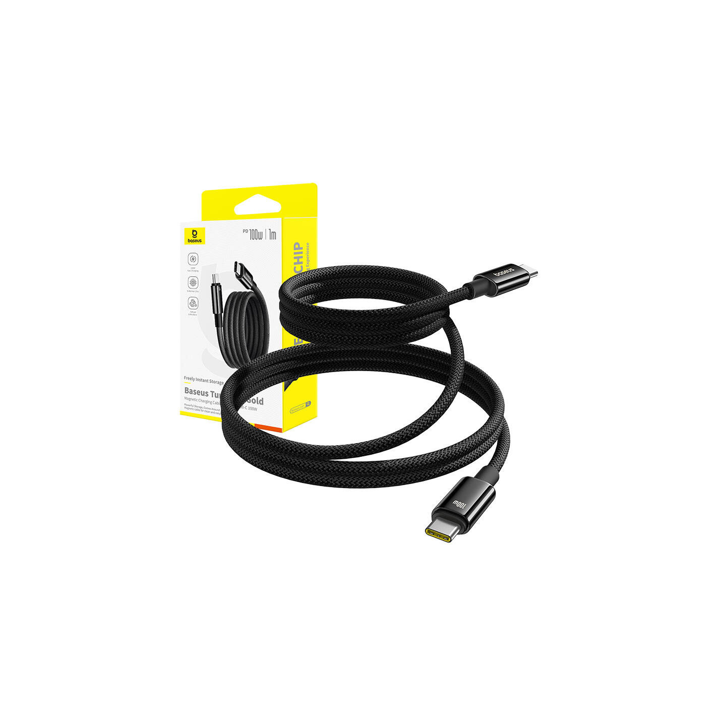 Baseus Tungsten Gold Charging Cable USB-C to USB-C 100W 1m (black)