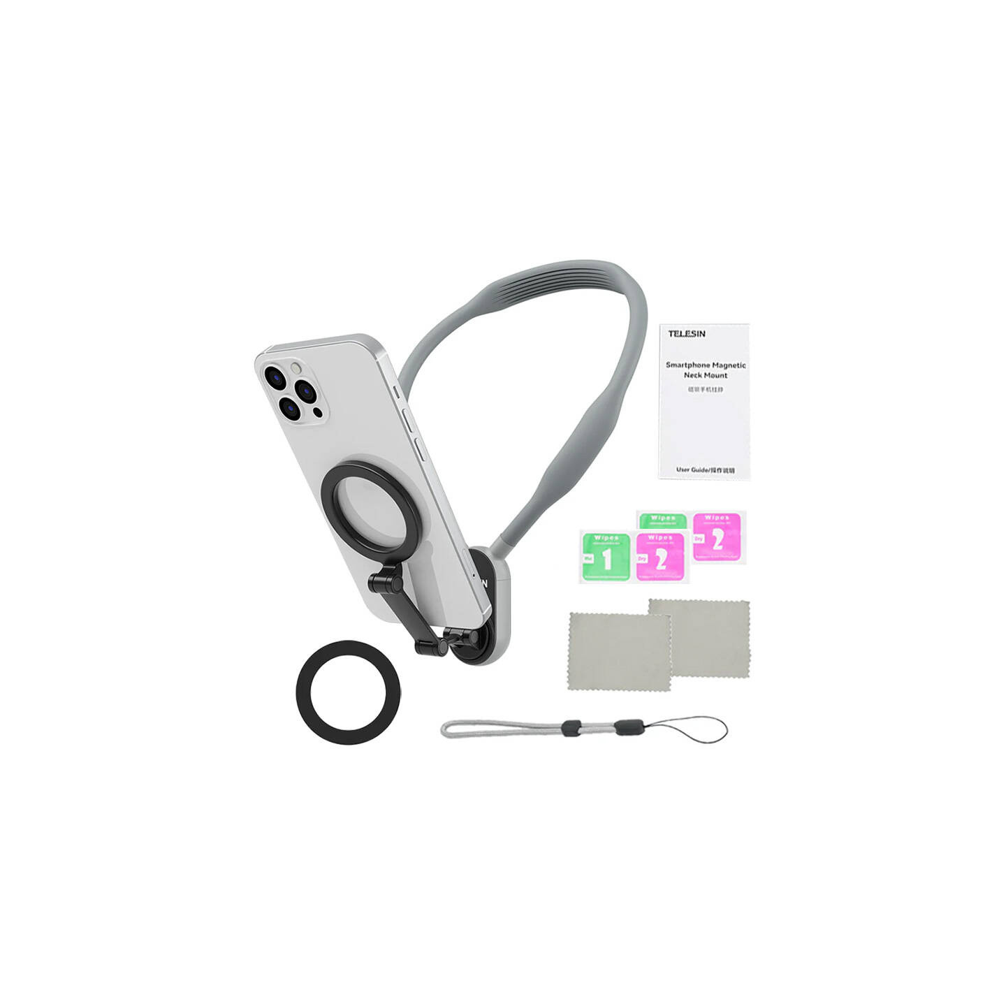 TELESIN magnetic neck mount for Iphone 12-16 MNM-002