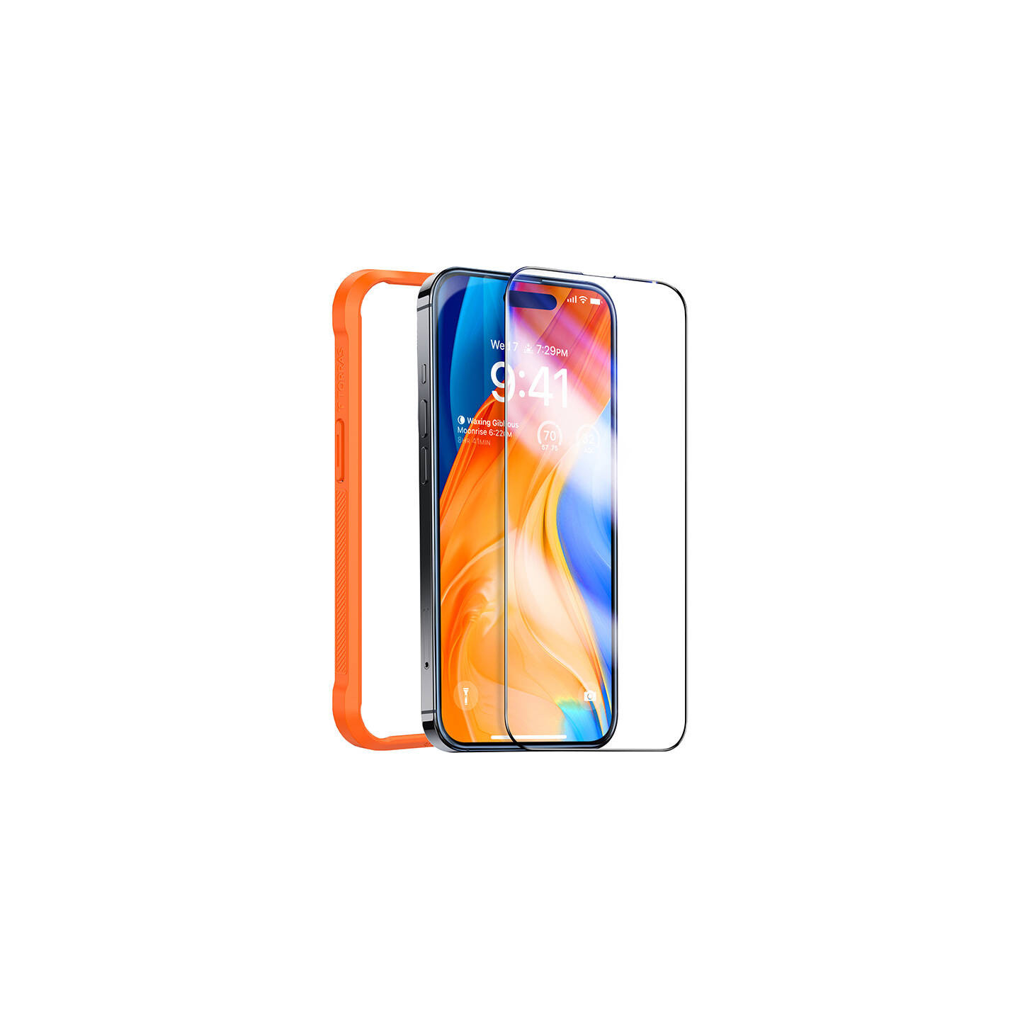 Tempered glass for iPhone 15 Torras InstaII Master
