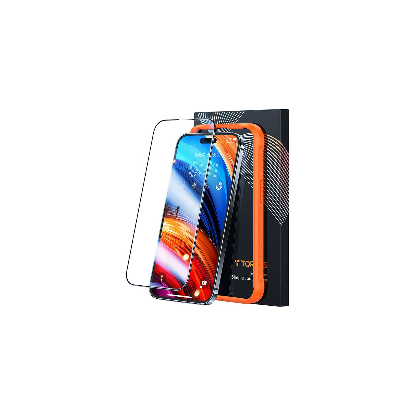 Tempered glass for iPhone 15 Torras InstaII Master