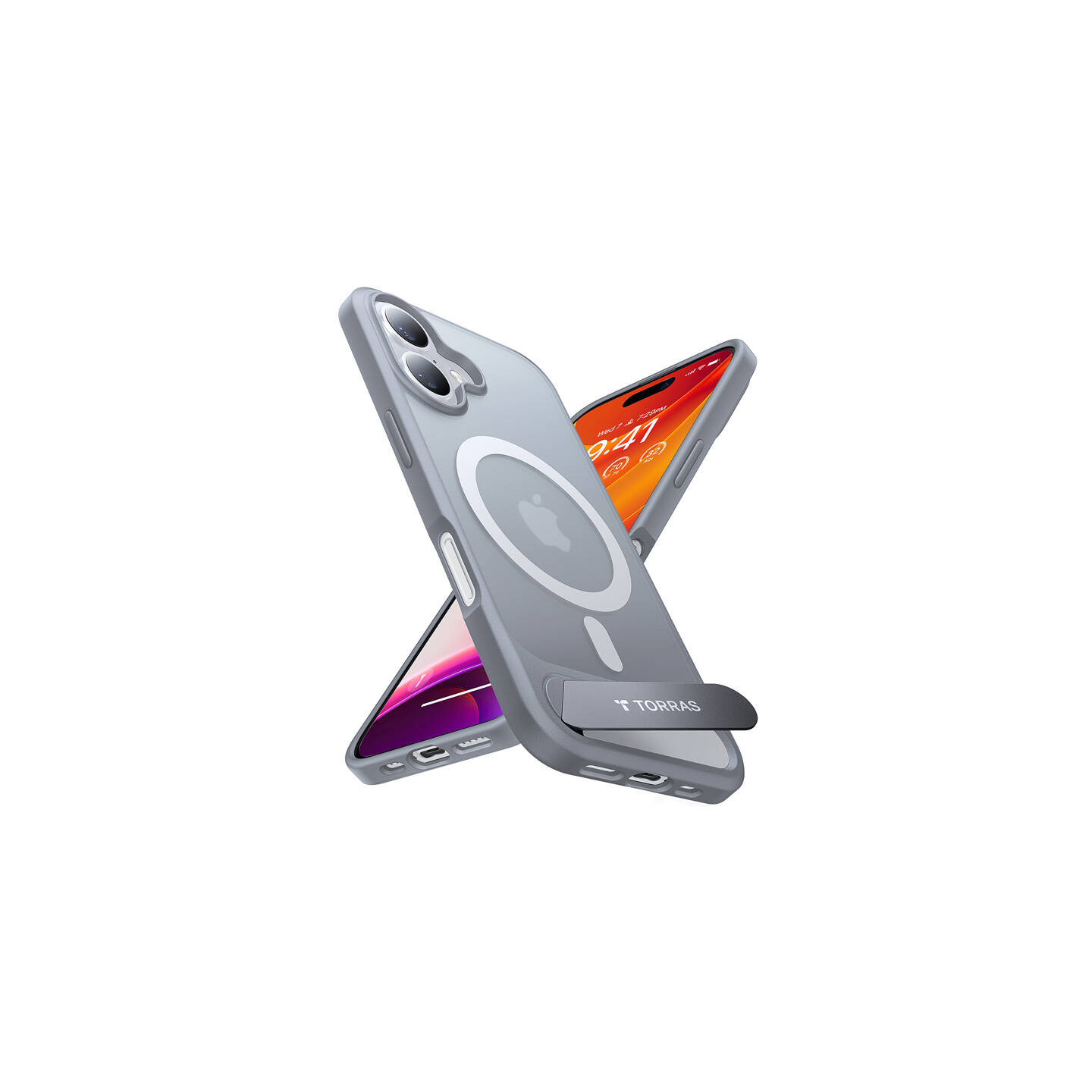 Etui Torras Pstand Series do iPhone 16 Plus (Titanium gray)