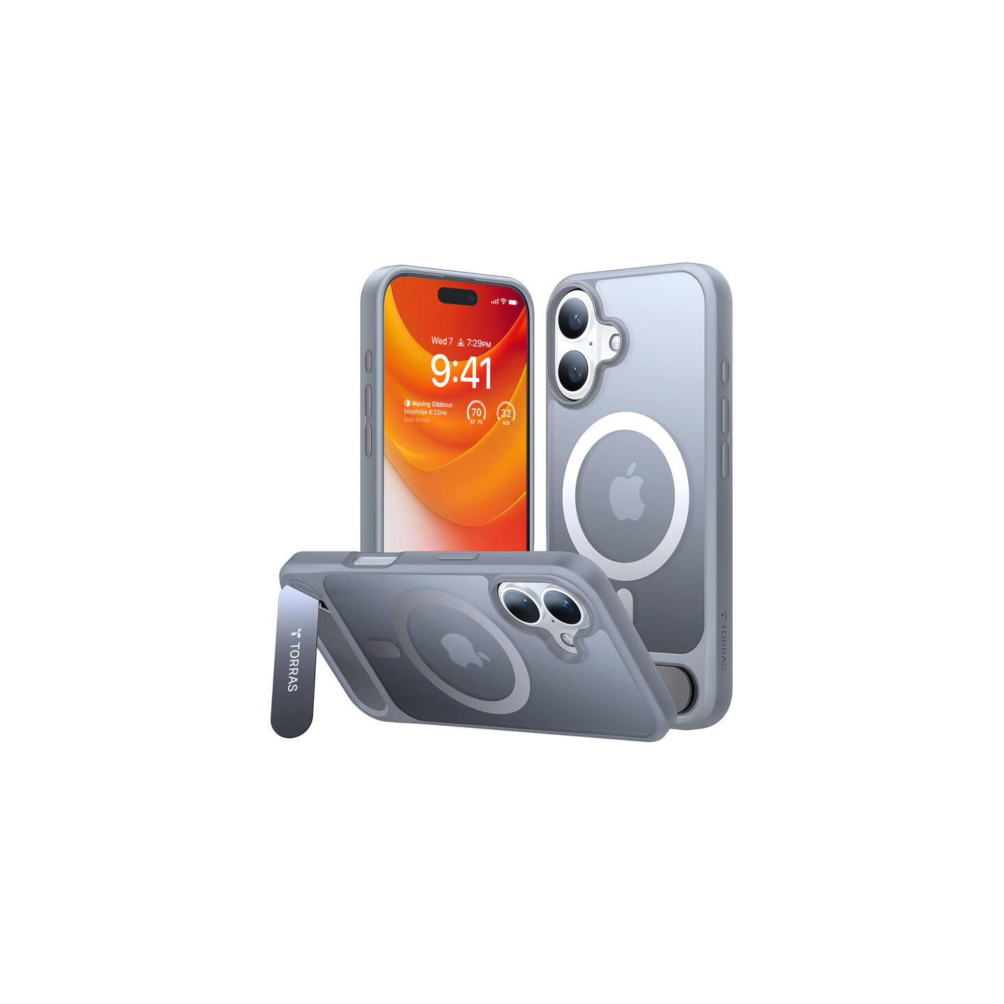 Etui Torras Pstand Series do iPhone 16 Plus (Titanium gray)