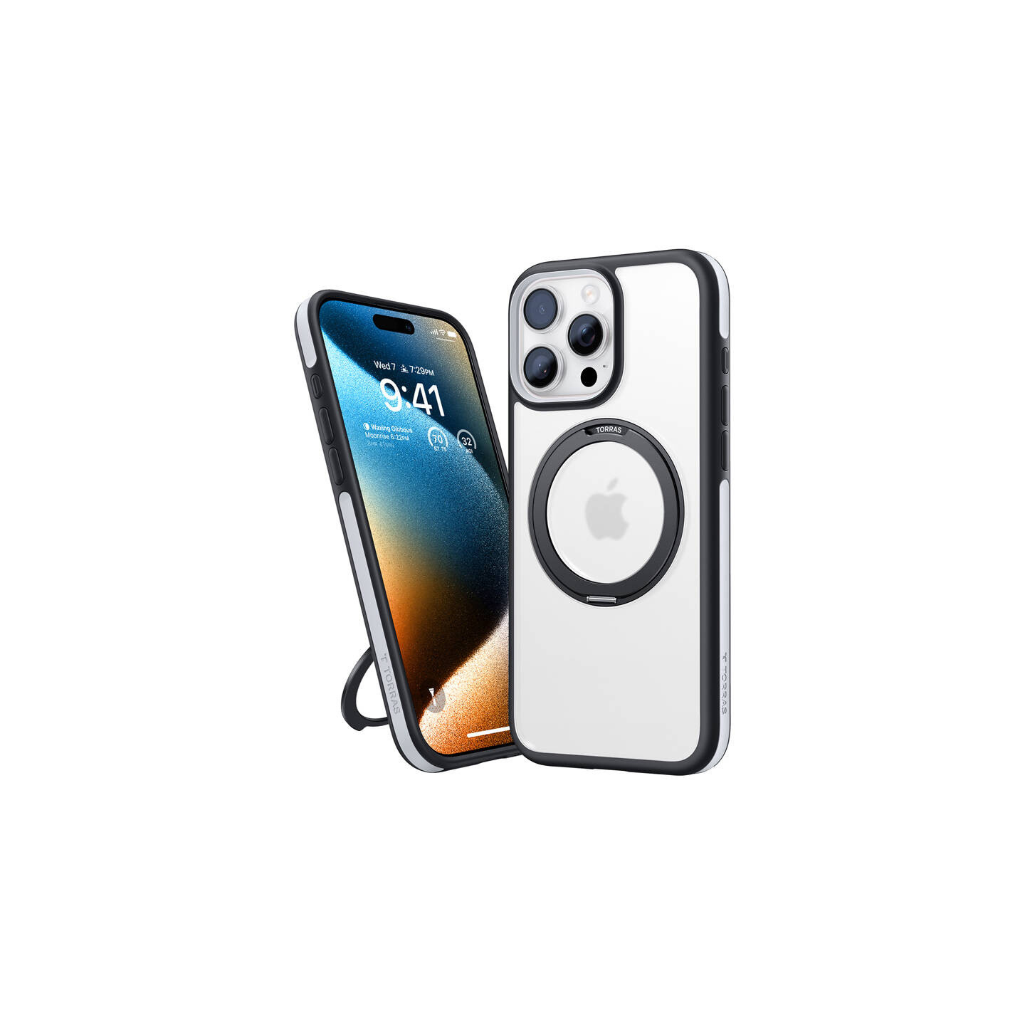 Torras Ostand R Fusion Case for iPhone 16 Pro Max (Black)