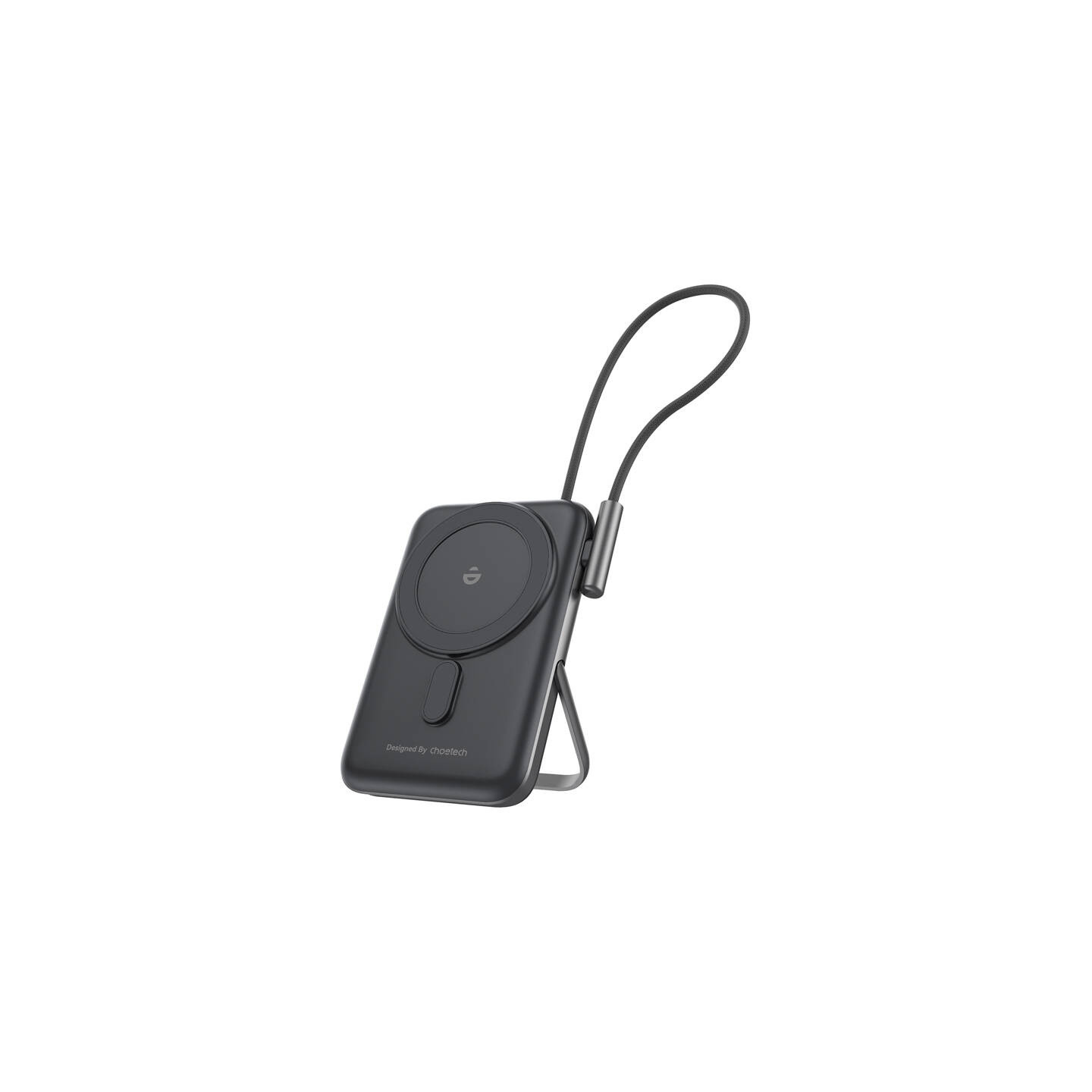 Choetech B735 magnetic powerbank 10000mAh 20W PD + USB-C cable (black)
