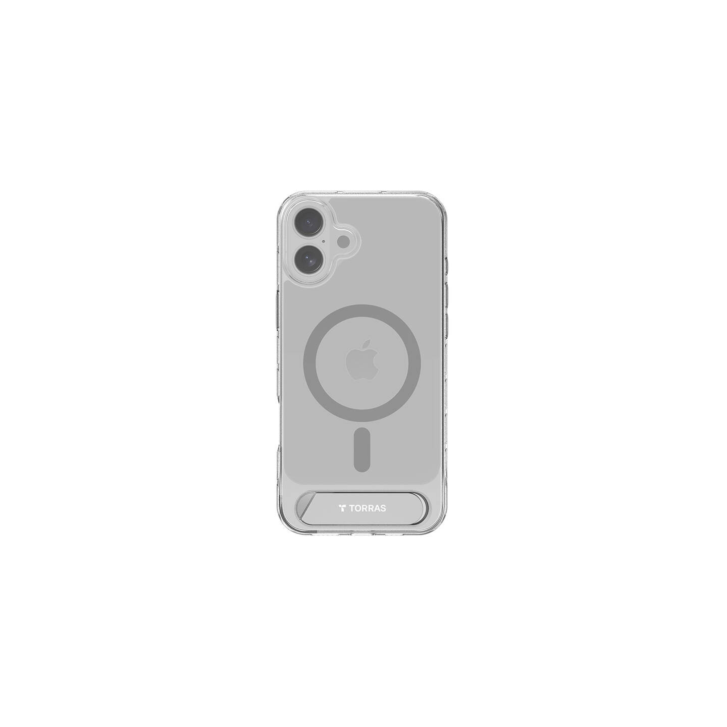 Torras Pstand Series Case for iPhone 16 (Transparent)