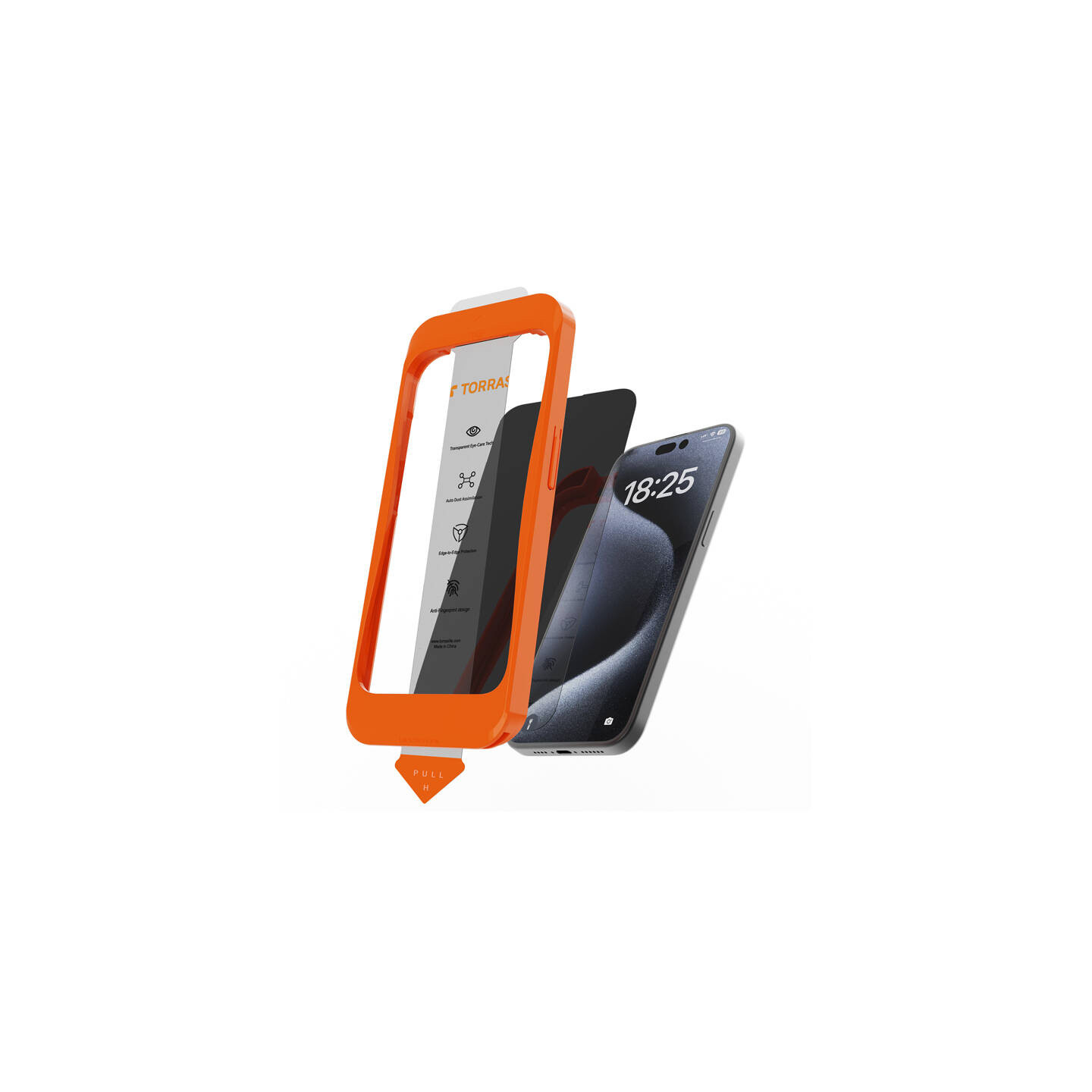 Torras Install Master tempered glass for iPhone 16 Plus