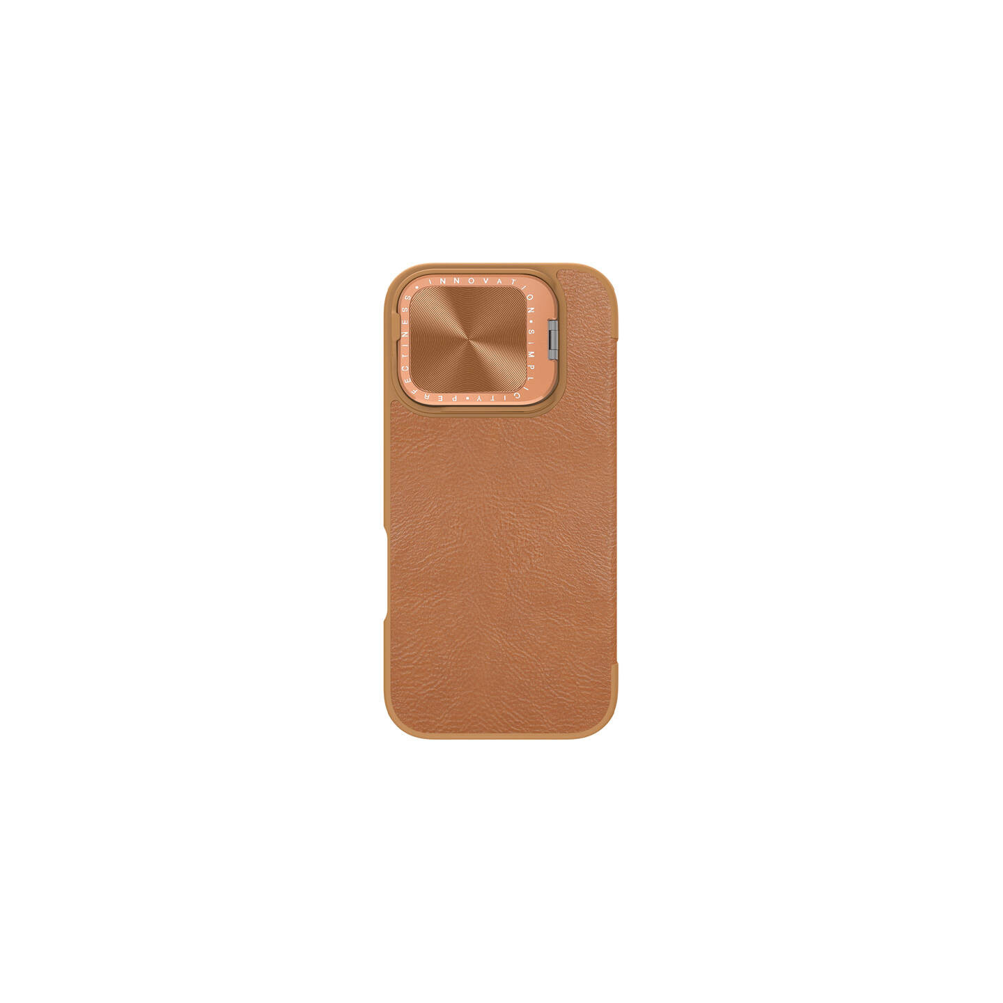 Etui Nillkin Qin Prop Leather iPhone 16 (brązowy)
