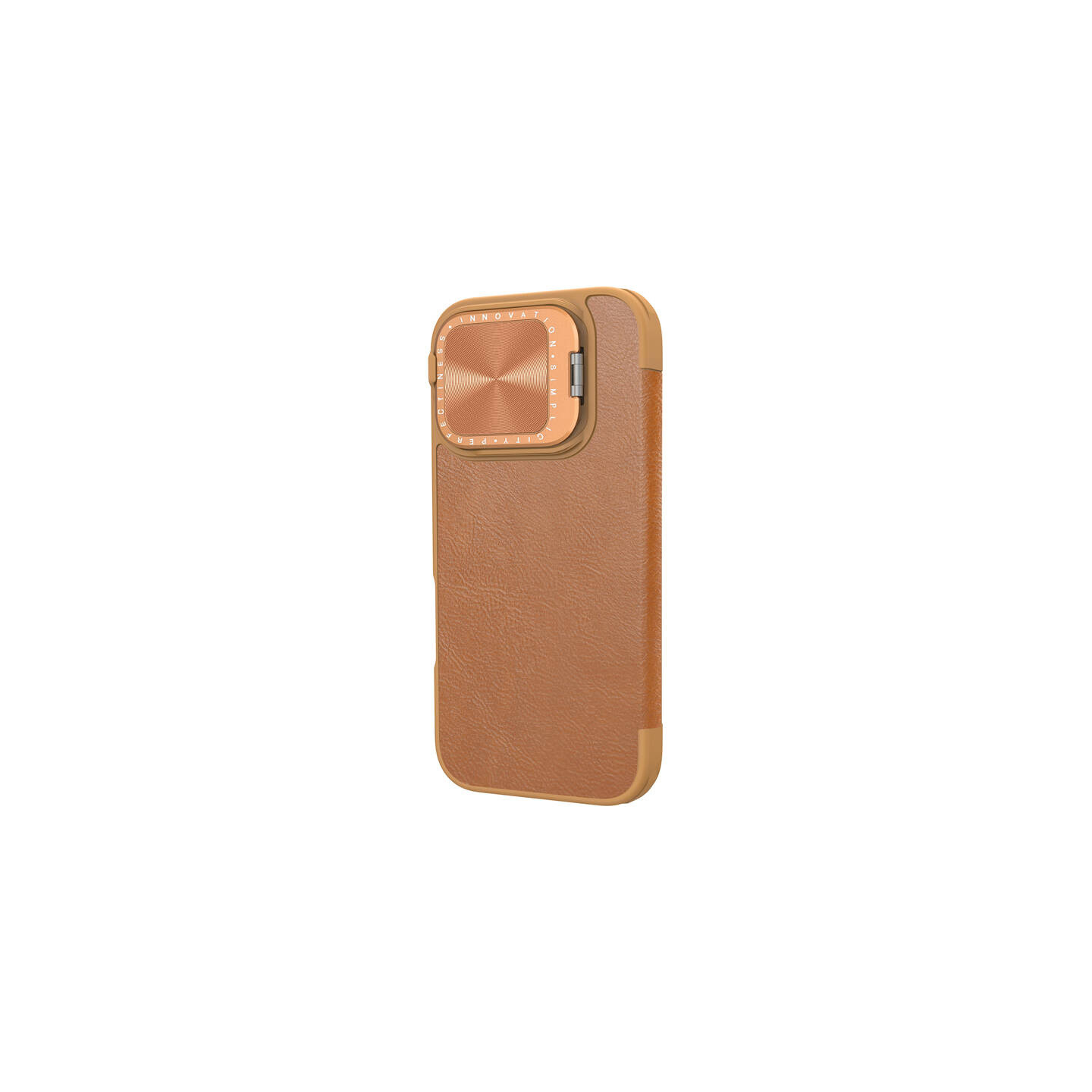 Etui Nillkin Qin Prop Leather iPhone 16 (brązowy)