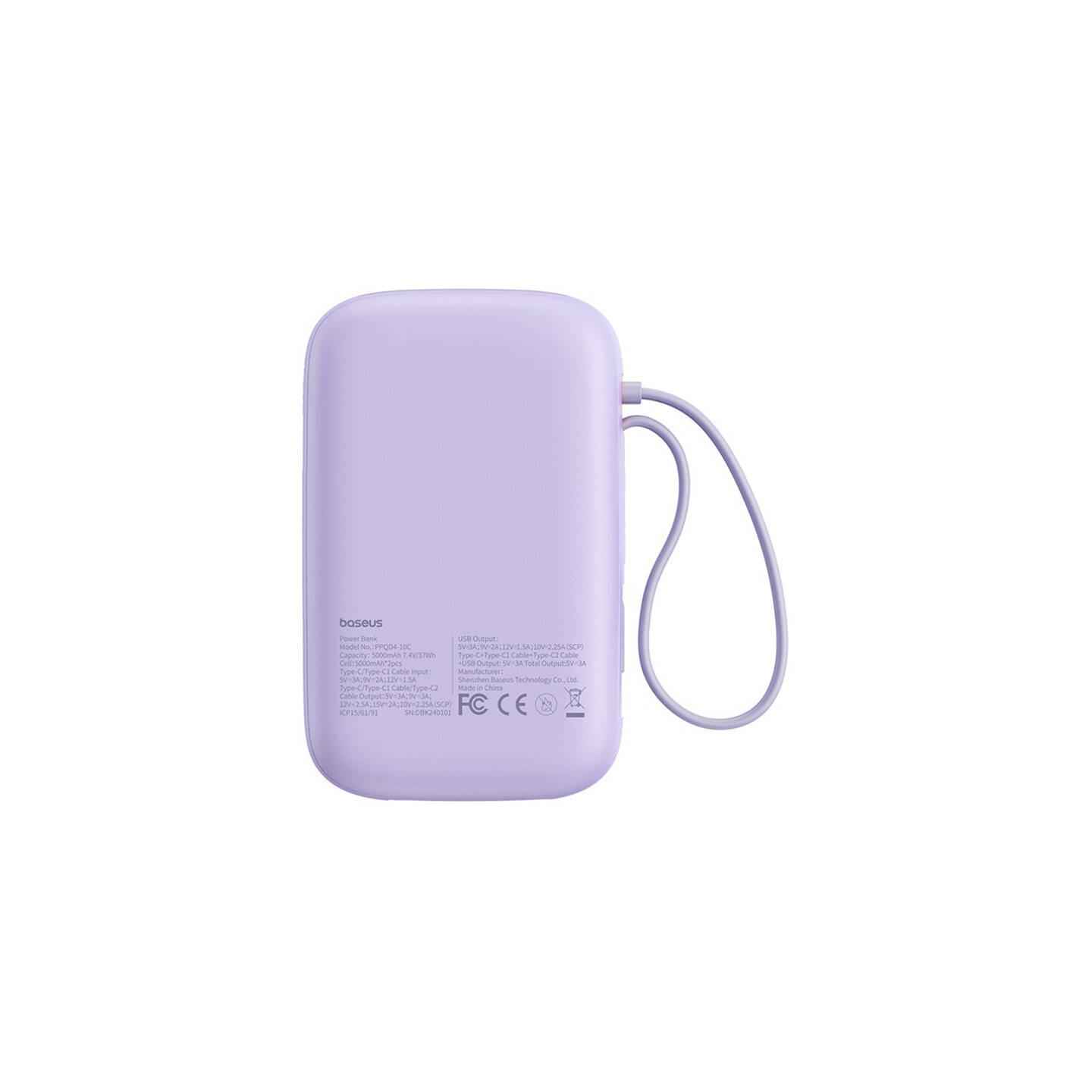Baseus QPow 2 10000mAh 30W 2xUSB-C powerbank (purple)