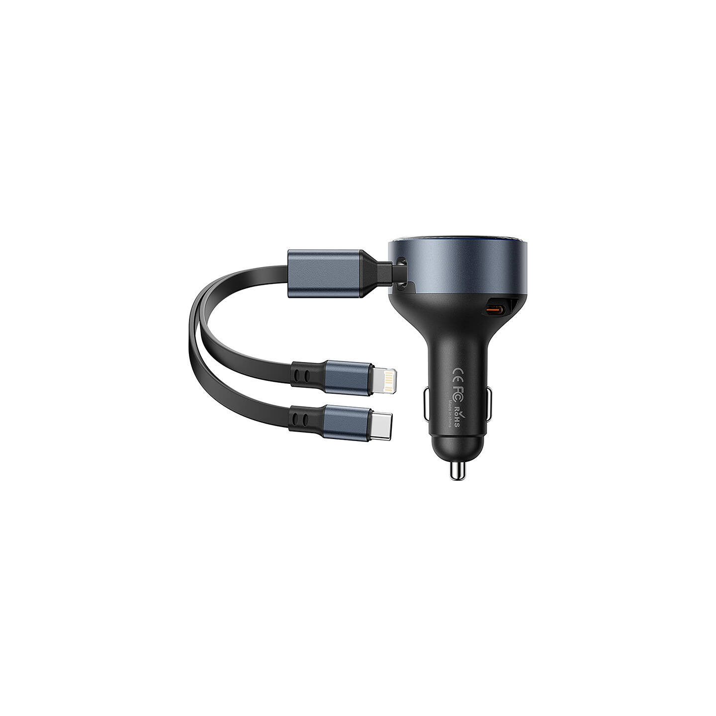 Vention FFOB0 USB-C car charger + USB-C/Lightning 30W cable