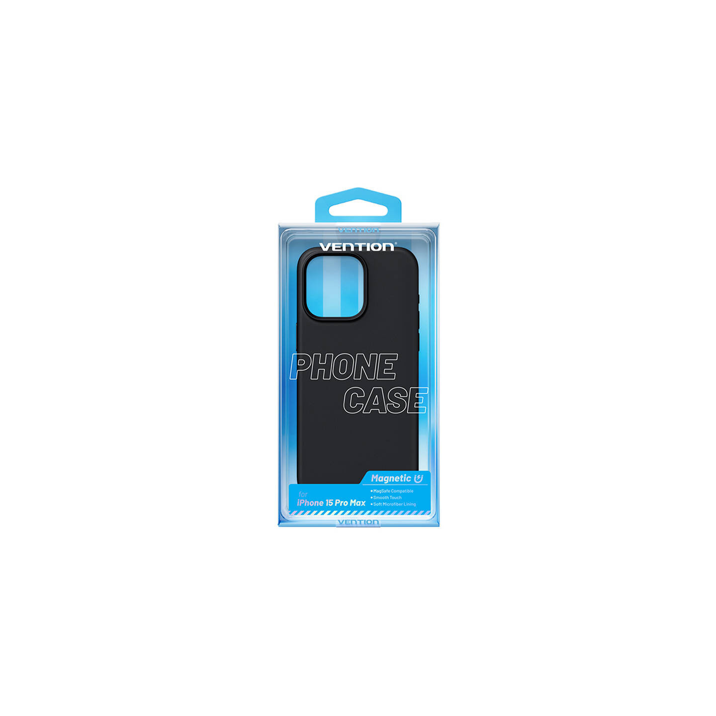 Vention KUFB0-40 Silicone Case for iPhone 15 Pro Max (black)