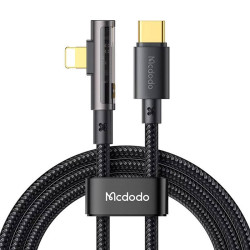 View product McDodo CA-3390 36W 1.2m USB-C to Lightning angle cable (black)
