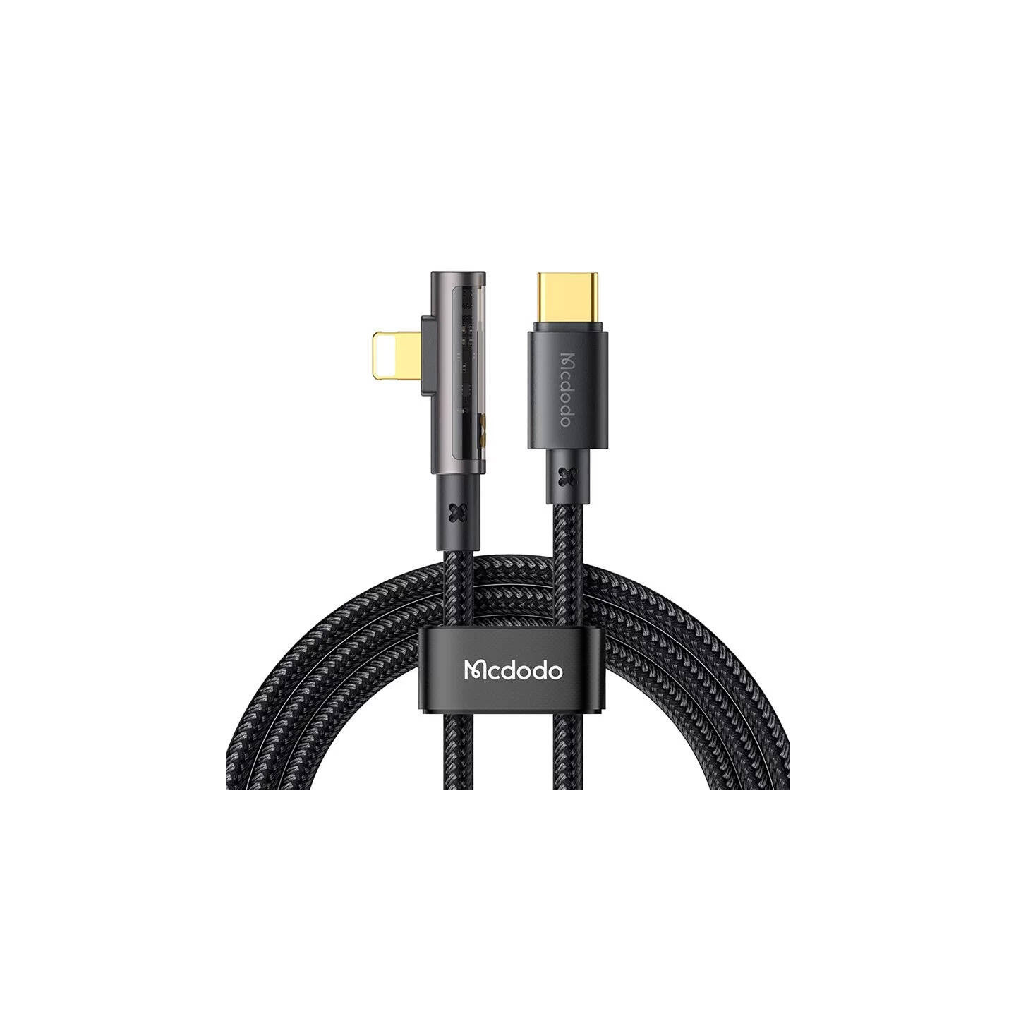 McDodo CA-3390 36W 1.2m USB-C to Lightning angle cable (black)