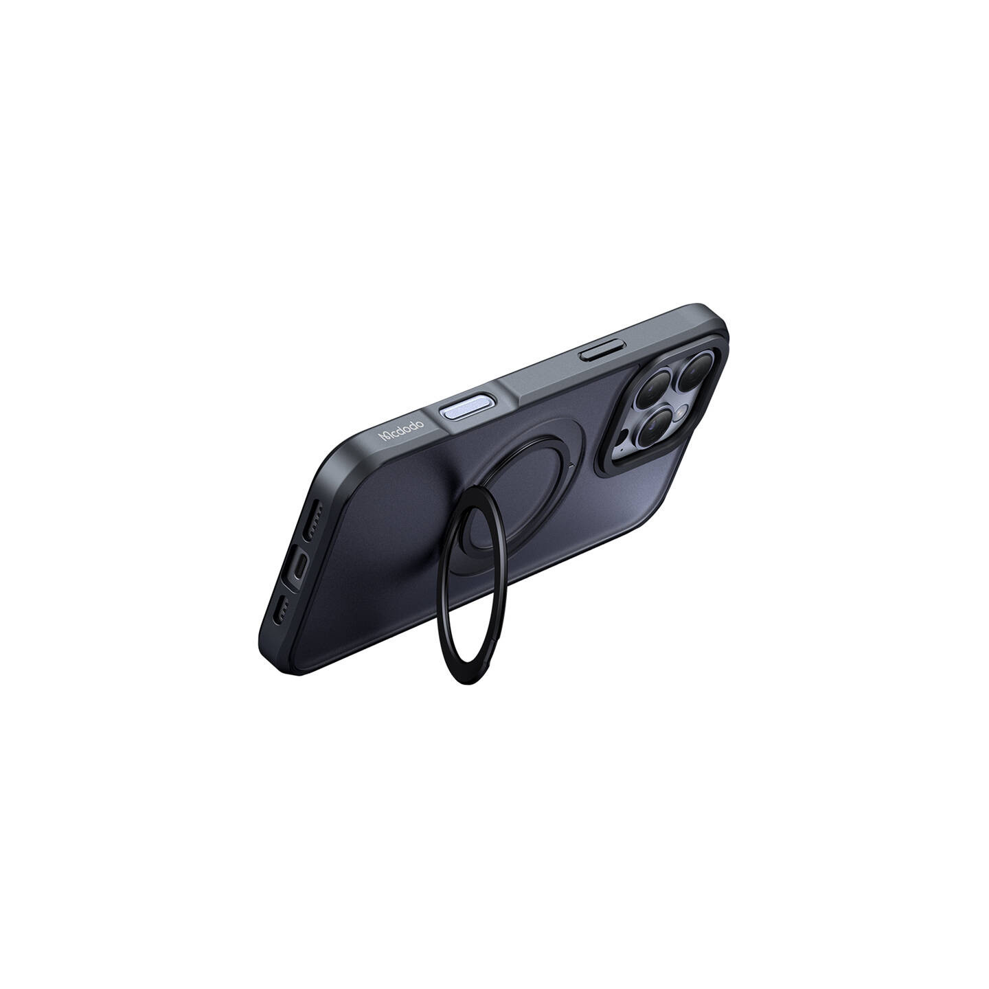McDodo PC-4933 MagSafe case for iPhone 16 Pro Max with stand (black)
