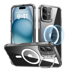 View product ESR Classic Hybrid (HaloLock) case with stand for iPhone 16 Plus (transparent)