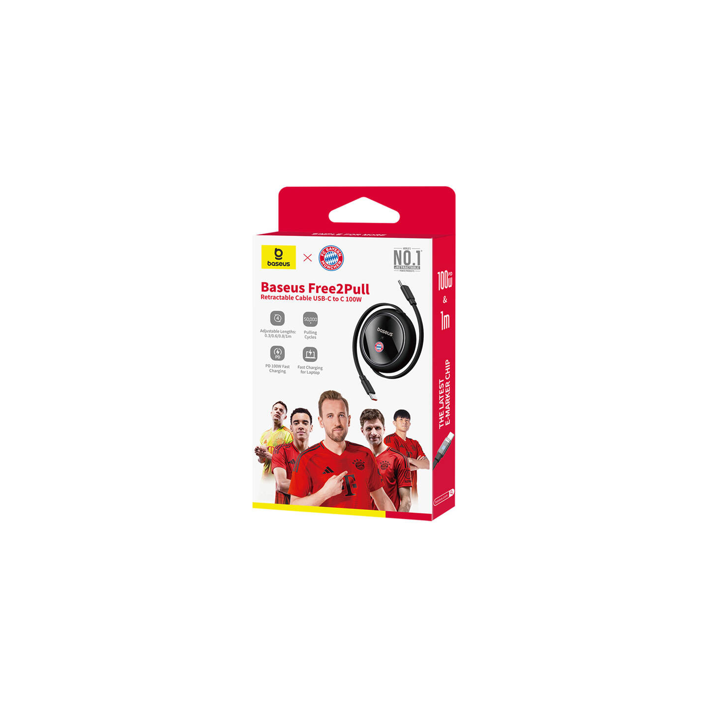 Baseus USB-C to USB-C 100W Charging Cable (Black) Bayern Edition