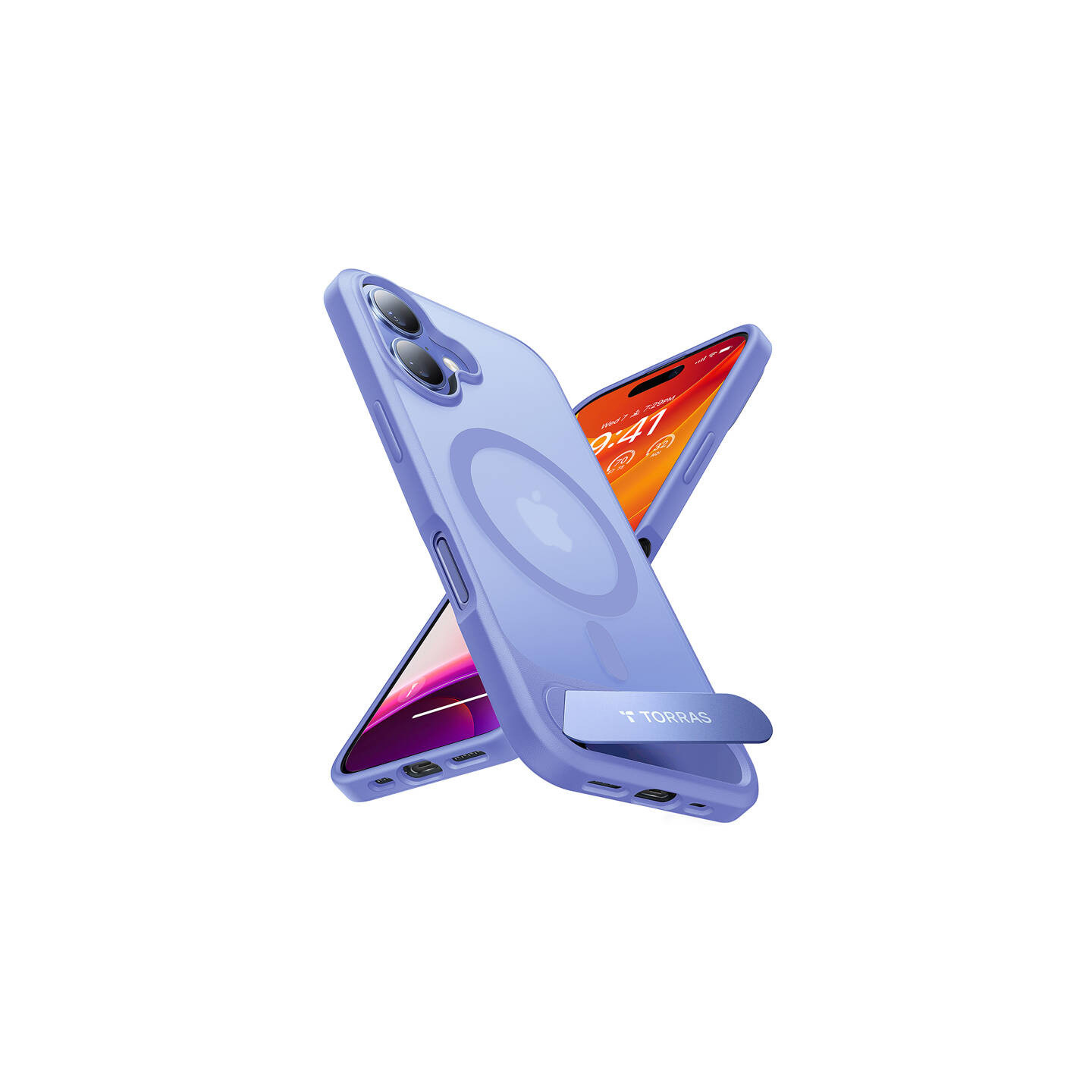 Torras Pstand Series Case for iPhone 16 (Blue)