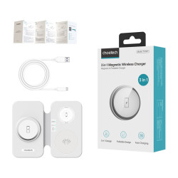 View product Choetech T616-F 3-in-1 inductive charger (white)